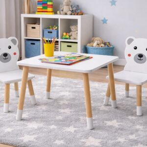 Detský okrúhly stolík s 2 stoličkami